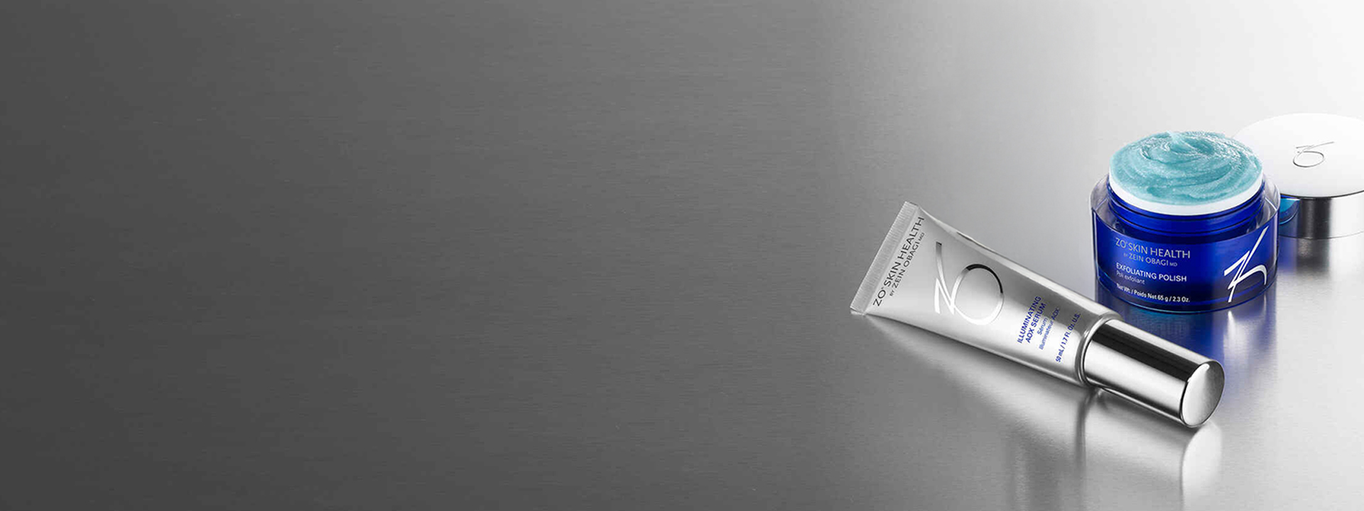 Sunscreen + Powder, Exfoliating Polish, Growth Factor Serum and Calming Toner